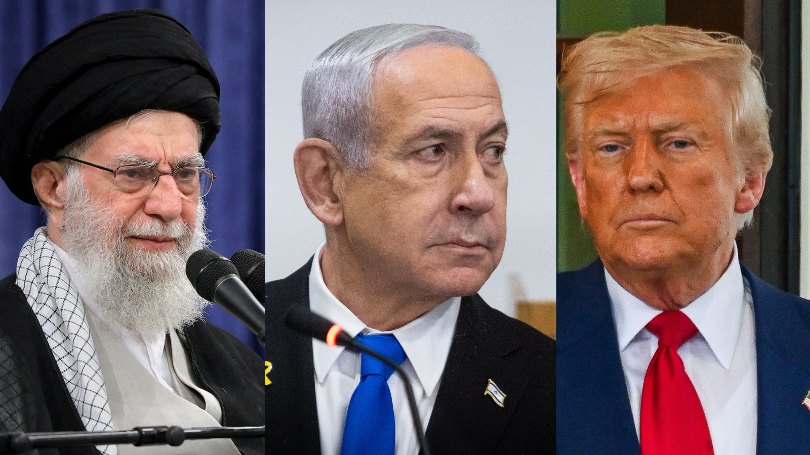 הנשיא טראמפ, ראש הממשלה נתניהו והמנהיג העליון חמינאי