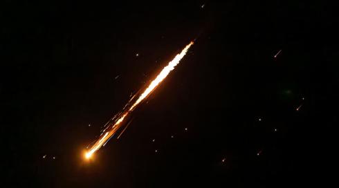 טיל איראני שנורה לעבר השרון, תיעוד מהיישוב עלי, מרץ 2026