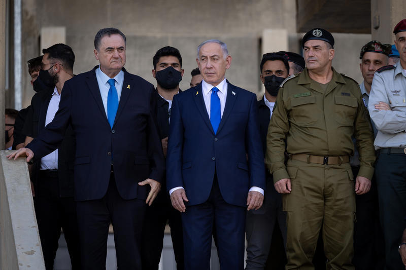 הרמטכ"ל אייל זמיר, ראש הממשלה בנימין נתניהו ושר הביטחון ישראל כ"ץ, אוקטובר 2025