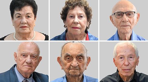 ששת משיאי המשואות ביום השואה 2026: סעדיה בהט (מימין למעלה), מרים בר לב, אילנה פלח, משה הררי (מימין למטה), אביגדור נוימן ומיכאל סידקו